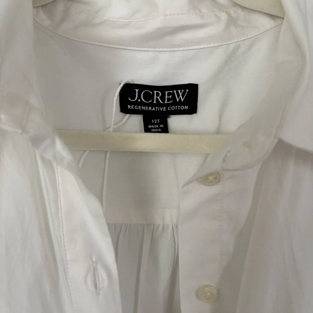 J. Crew White Short Shirt Dress - Picture 3 of 4